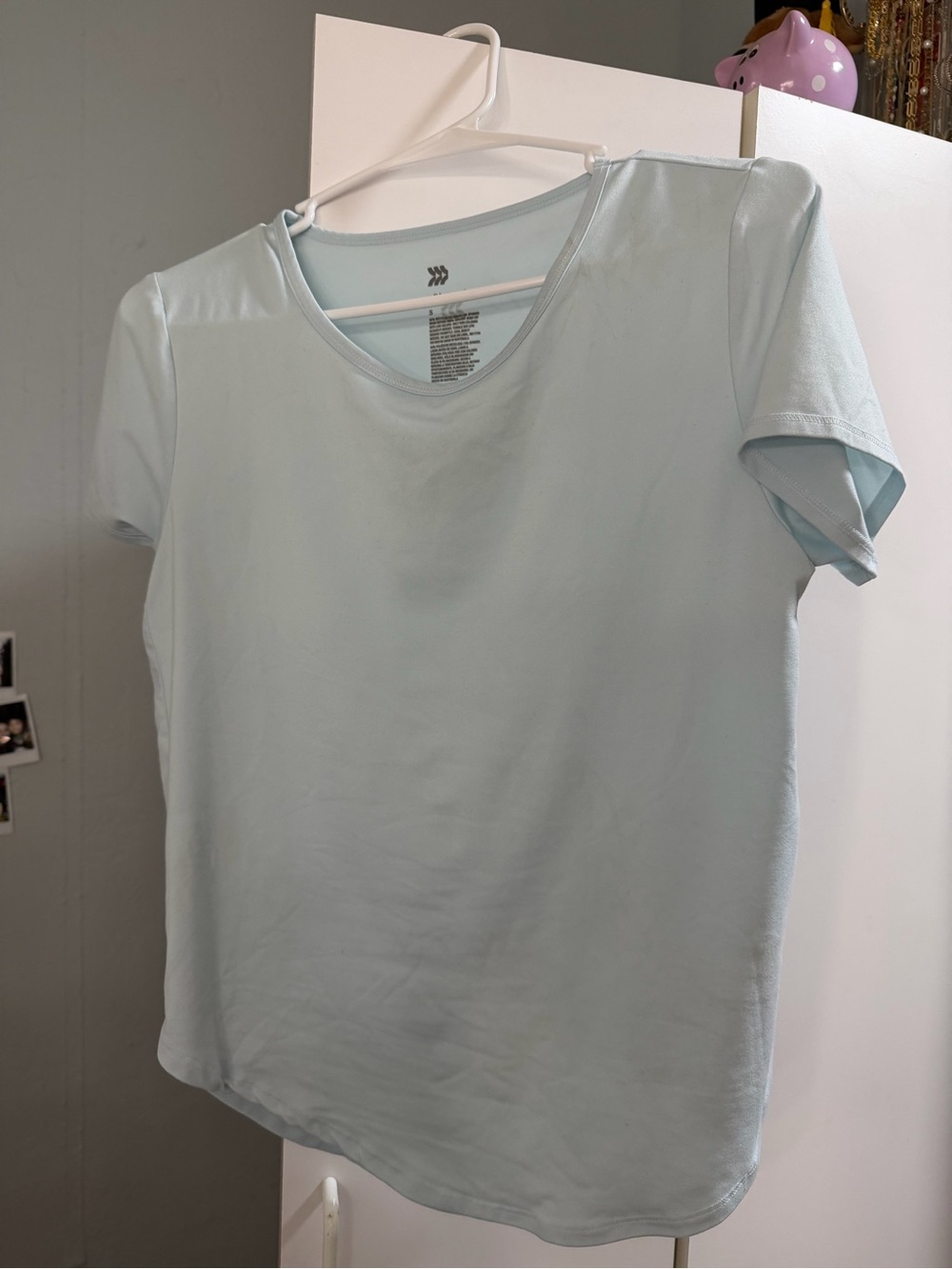 all in motion Pale Blue Short Sleeve Crewneck Top